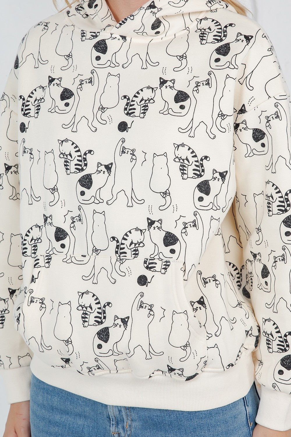 Cat Hoodie Cream