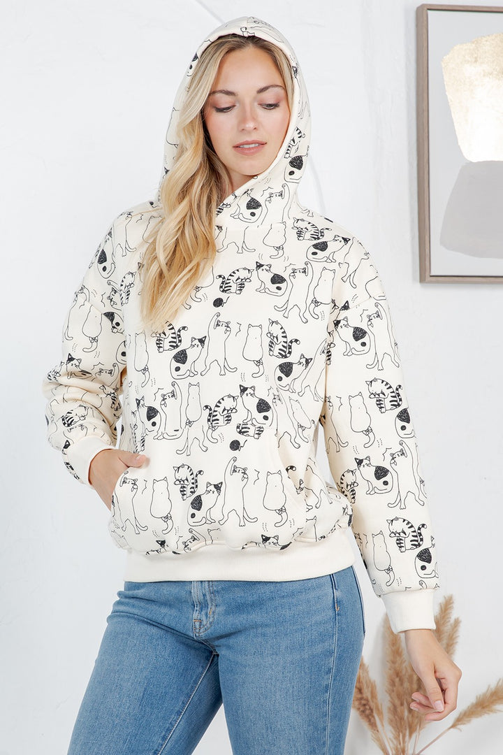 Cat Hoodie Cream