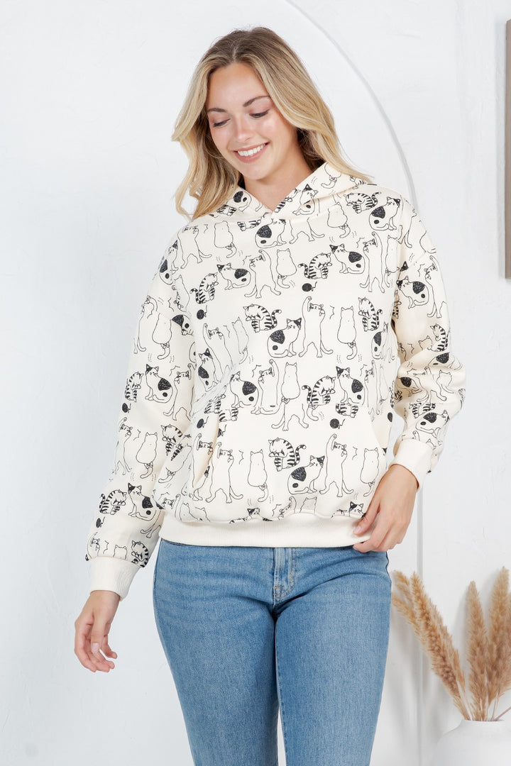 Cat Hoodie Cream
