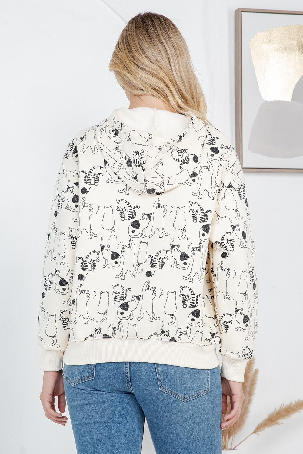 Cat Hoodie Cream