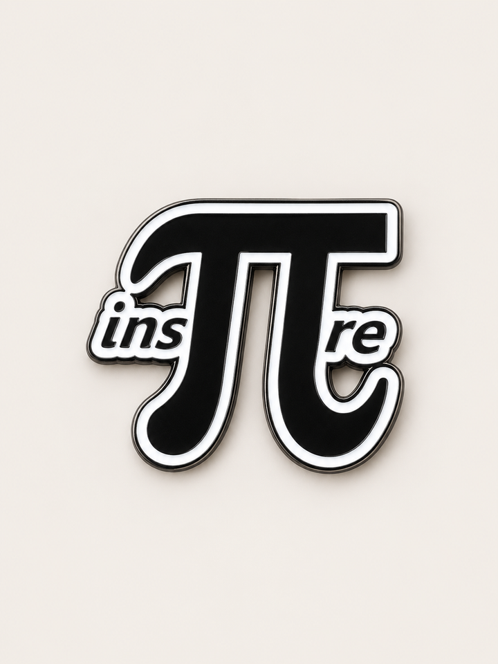 Inspire Pi Math Pin shown on a warm neutral background