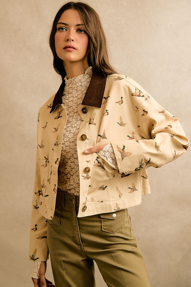 Duck Corduroy Collar Jacket