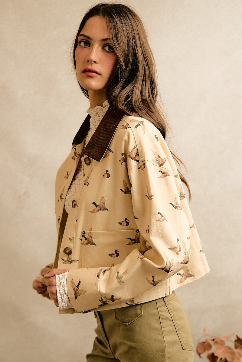 Duck Corduroy Collar Jacket