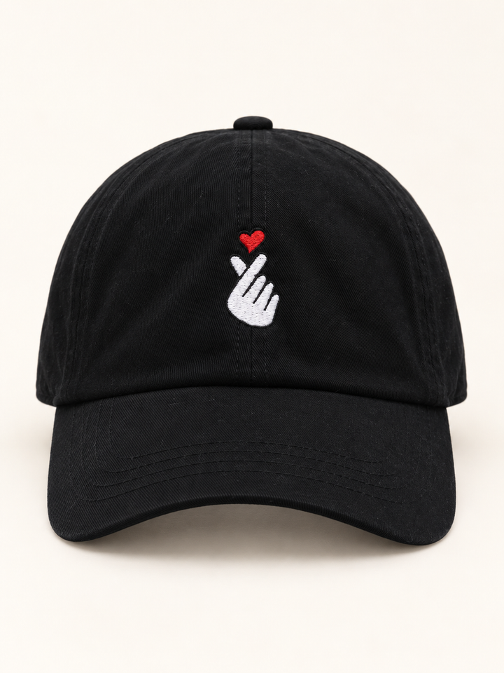 K-Heart Hat Black front view