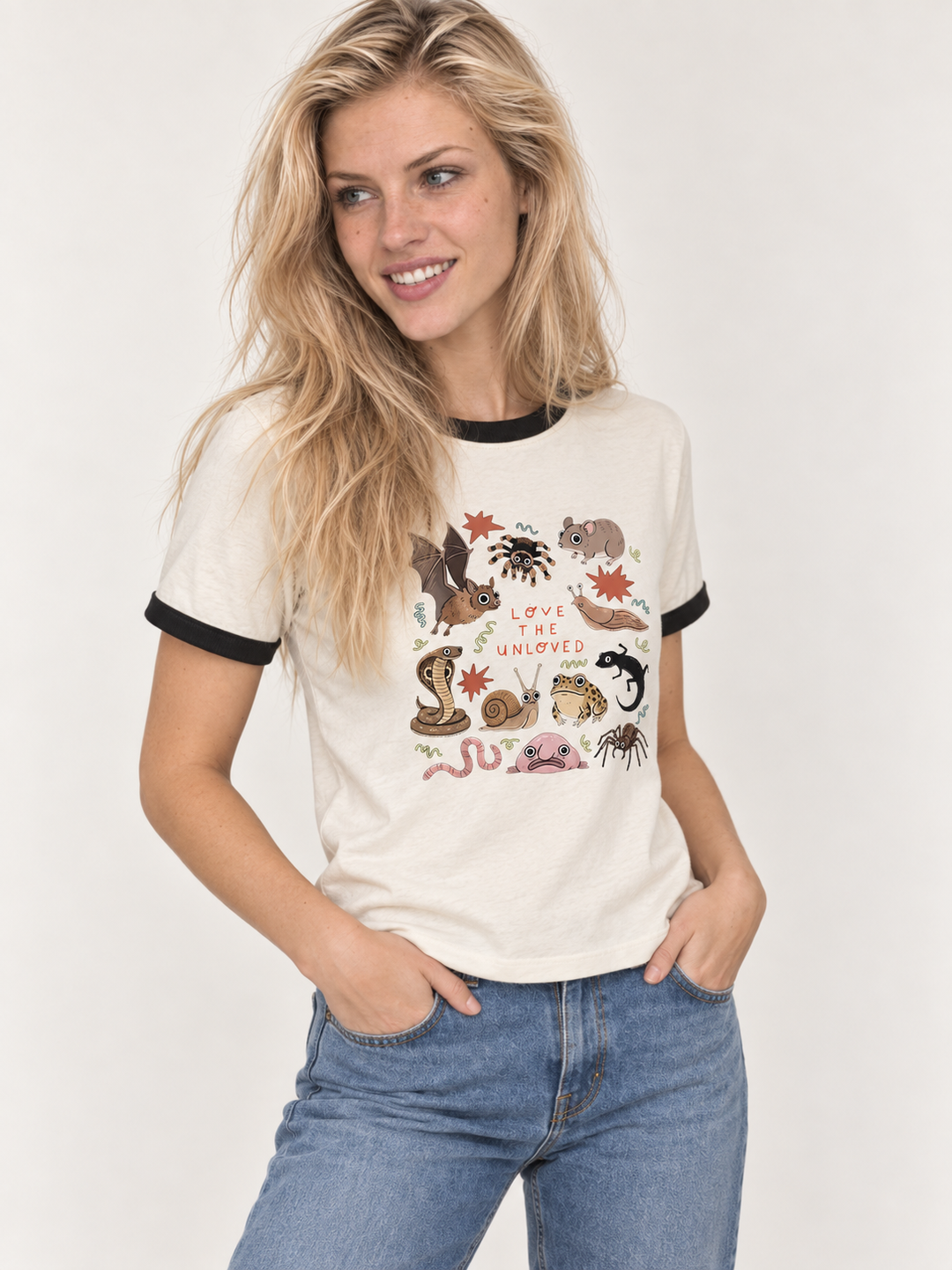 Love the Unloved Ringer Tee 45-degree view