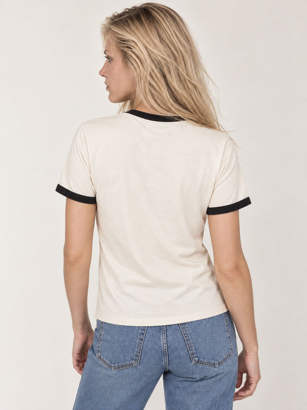 Love the Unloved Ringer Tee blank back view
