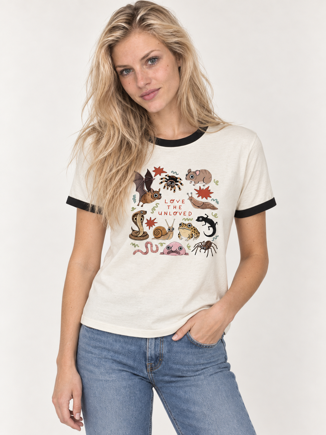 Love the Unloved Ringer Tee front view