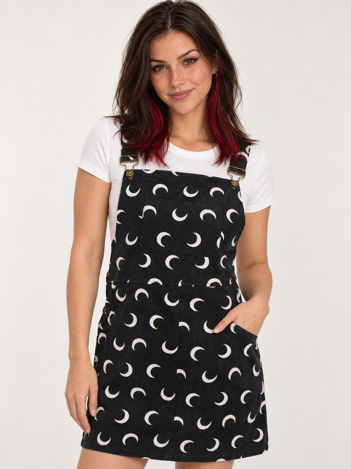 Moon Corduroy Overall Dress fabric detail
