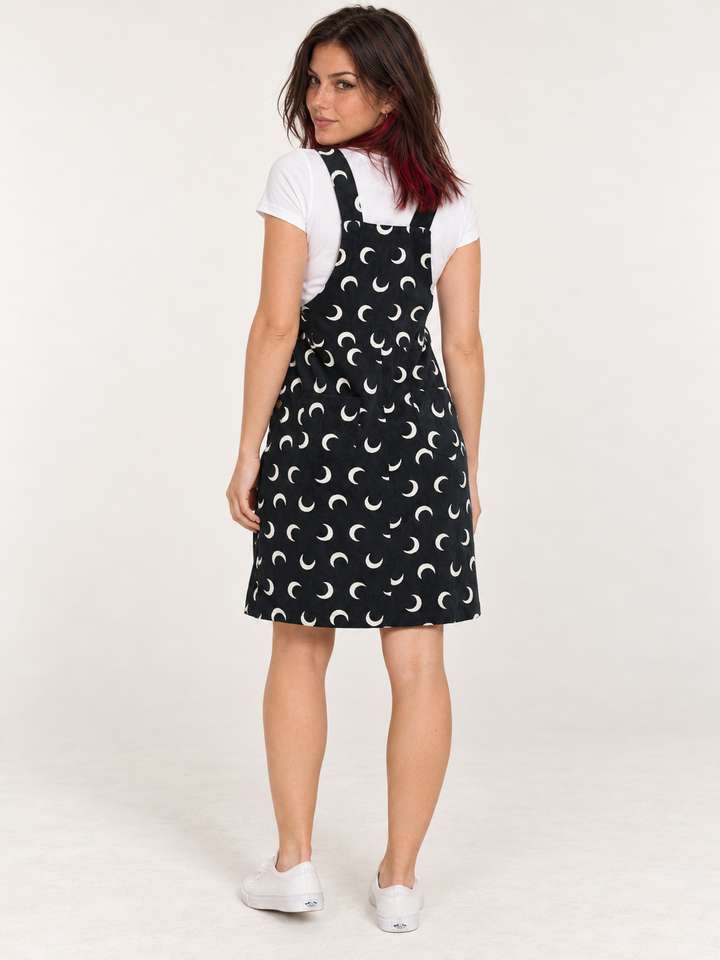 Moon Corduroy Overall Dress back view