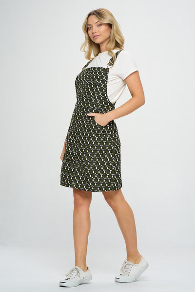 Mushroom Overall Dress Green