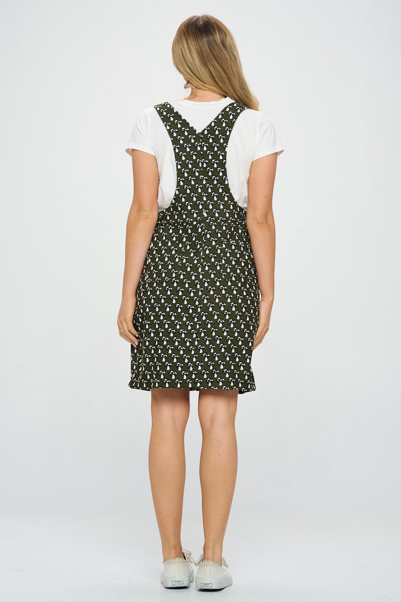 Mushroom Overall Dress Green