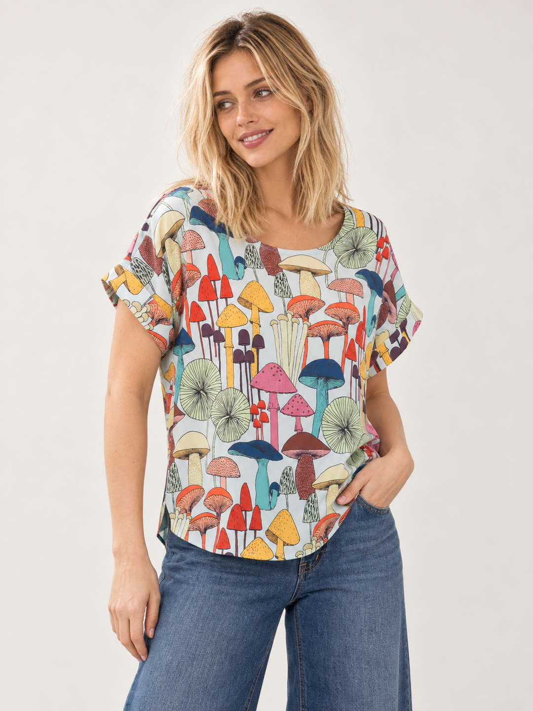 Mushroom Top 45 degree view on model