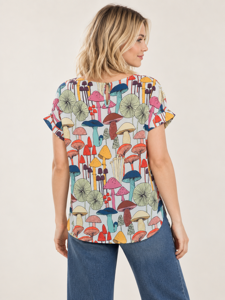 Mushroom Top back view on model