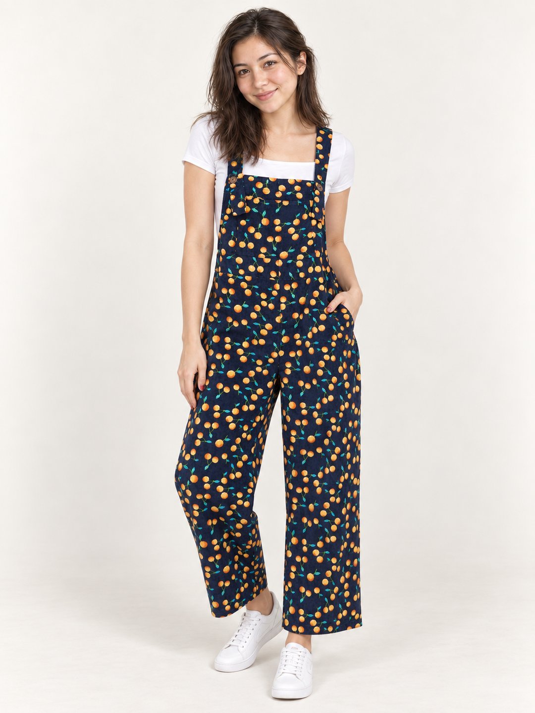 Orange Overalls full-body front view