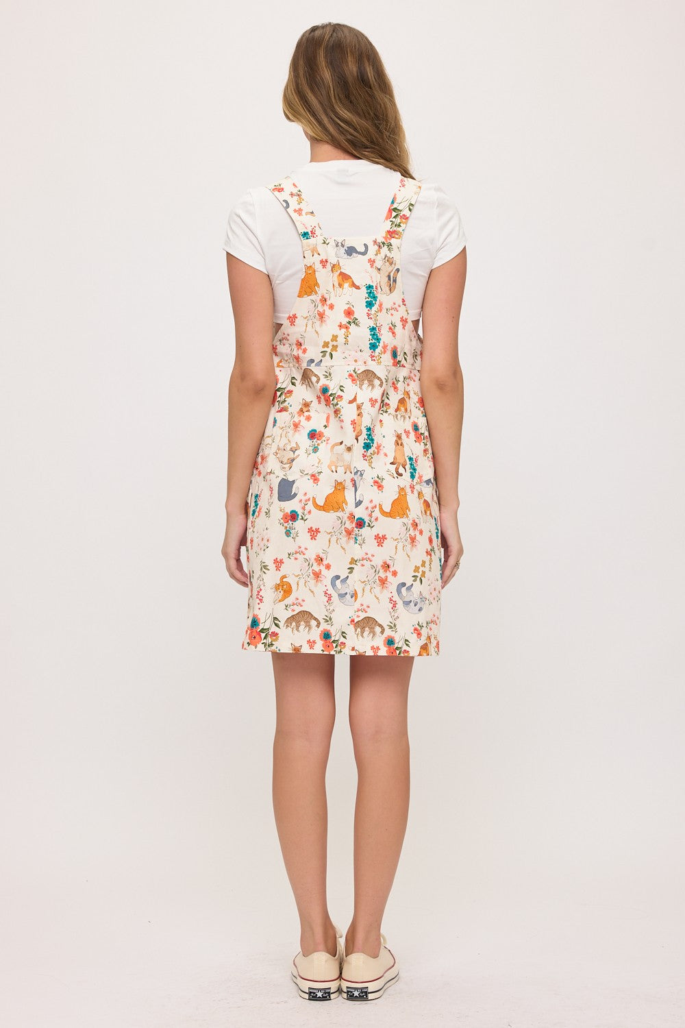 Cat Overall Dress Cream