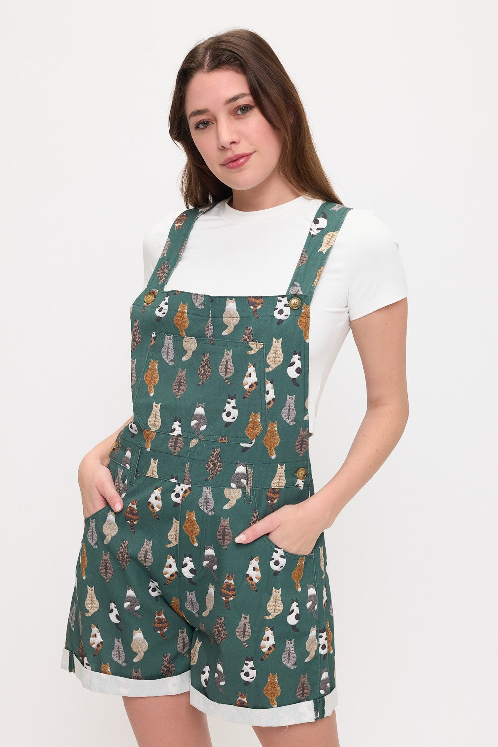 Cat Short Overalls Green