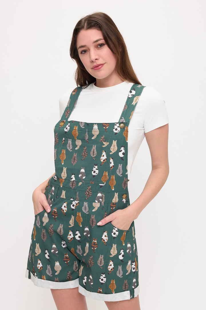 Cat Short Overalls Green