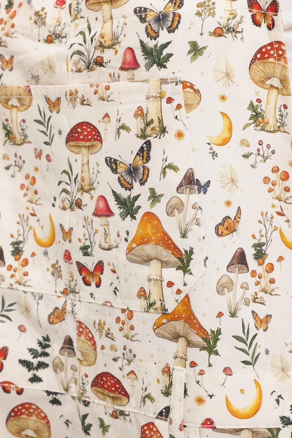 Lunar Mushroom Short Overalls Cream