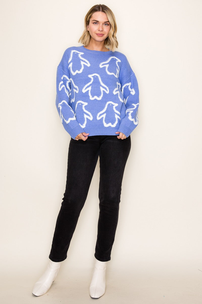 Penguin Sweater Blue