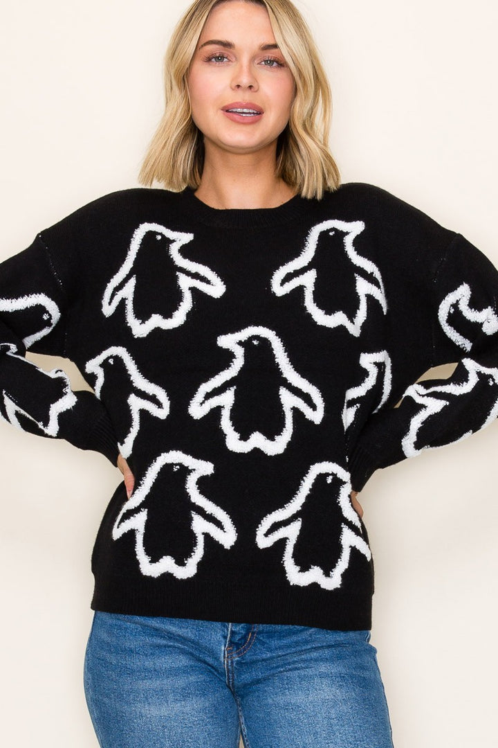 Penguin Sweater Black