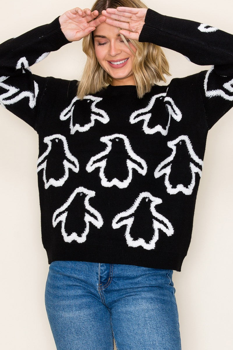 Penguin Sweater Black