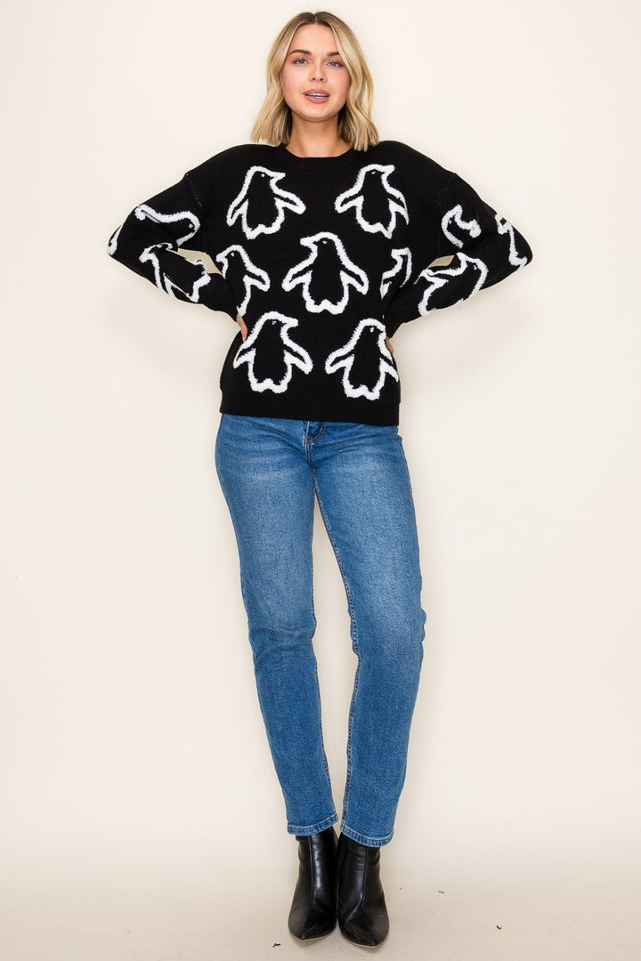 Penguin Sweater Black