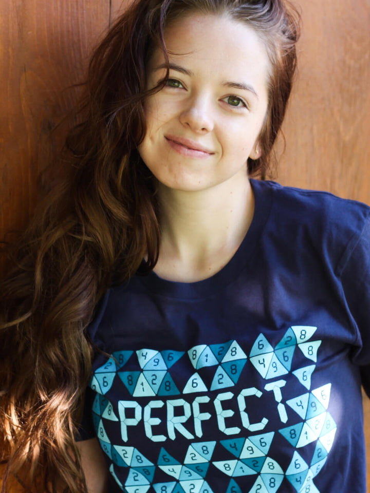 Perfect Numbers Math Tee close-up