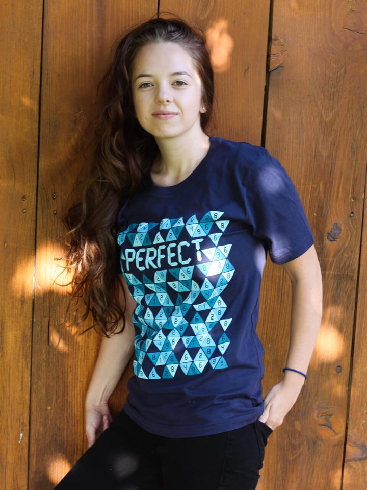 Perfect Numbers Math Tee full-length view