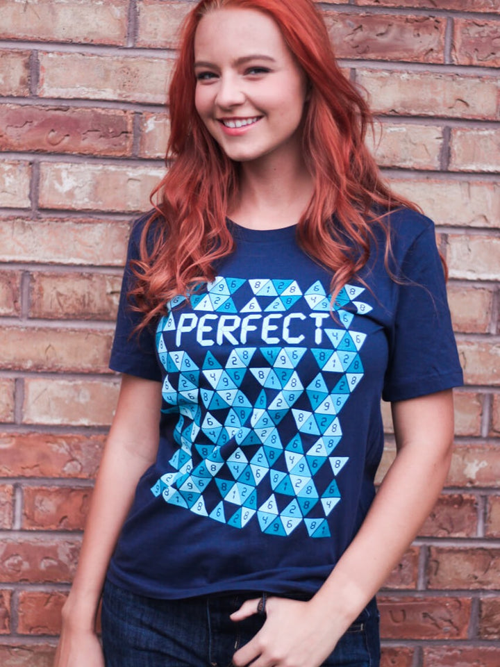 Perfect Numbers Math Tee angled view