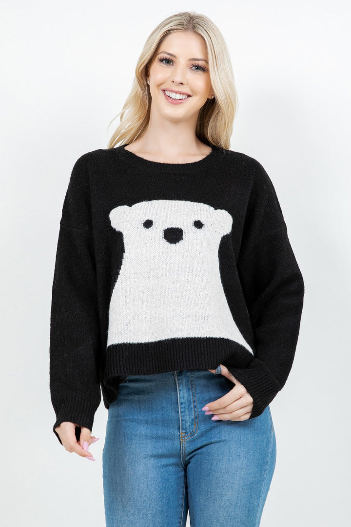 Polar Bear Sweater Black