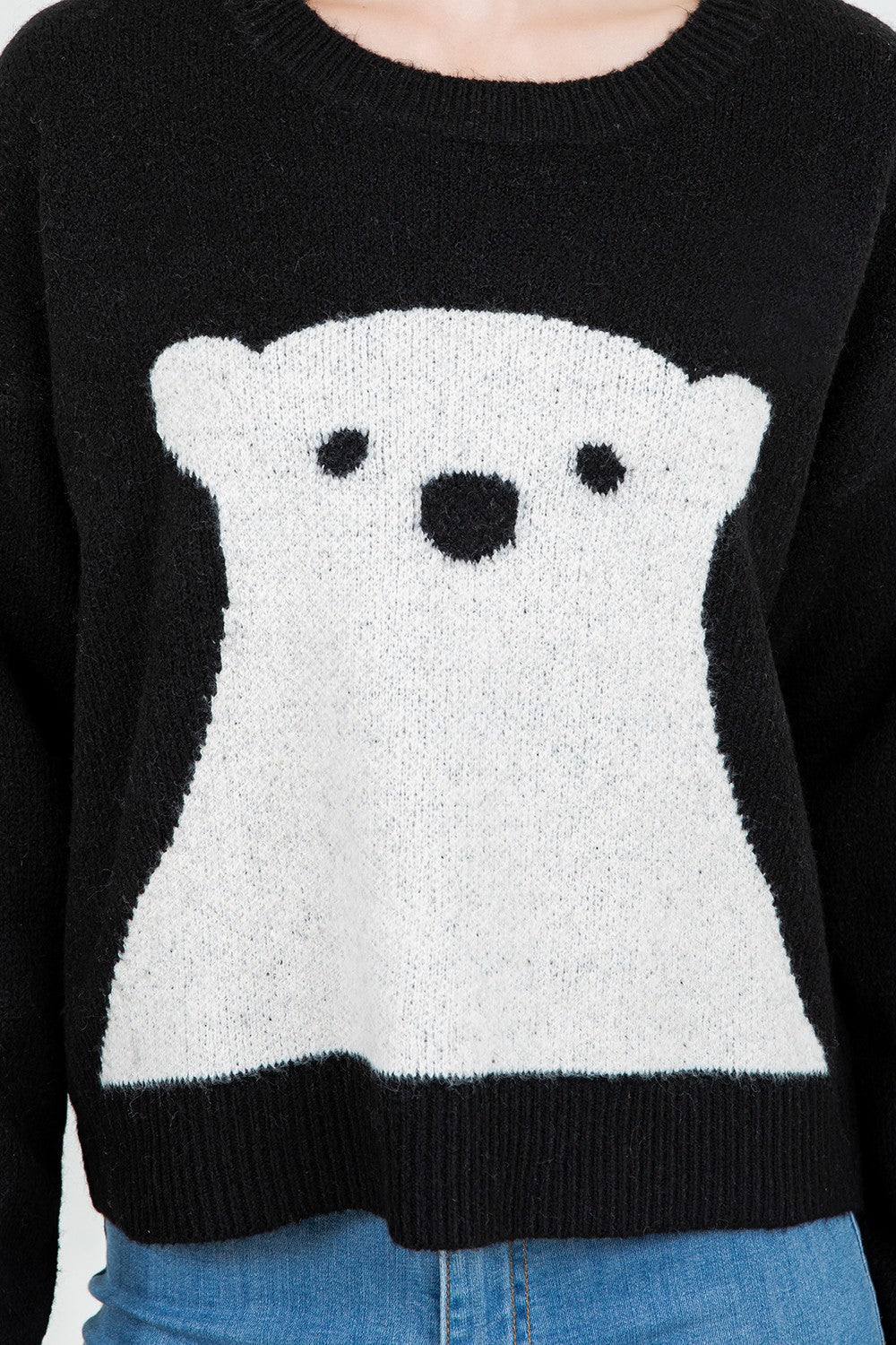 Polar Bear Sweater Black