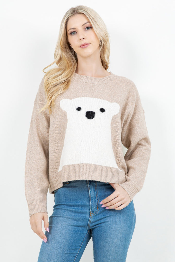 Polar Bear Sweater Taupe
