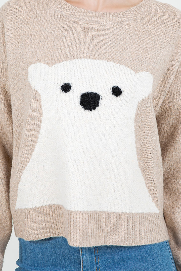 Polar Bear Sweater Taupe