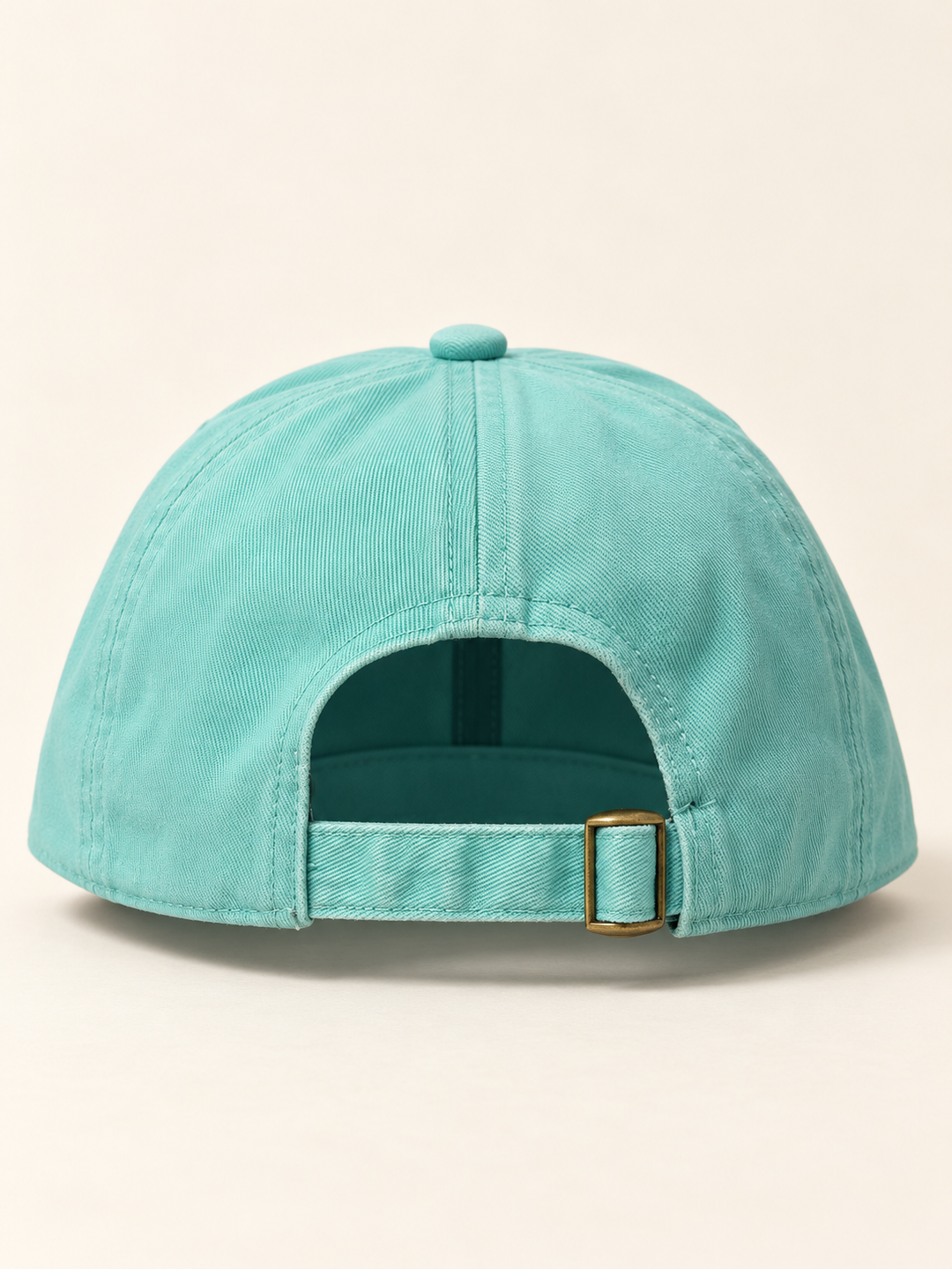 Rather Awesome teal hat, back adjustment view