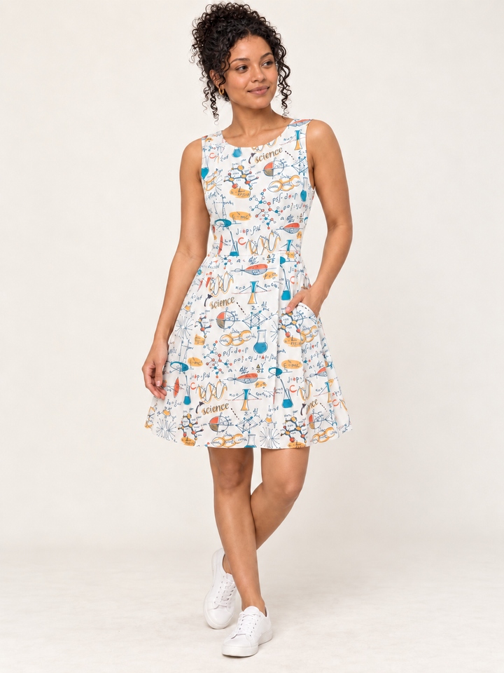 Science Dress front view on model