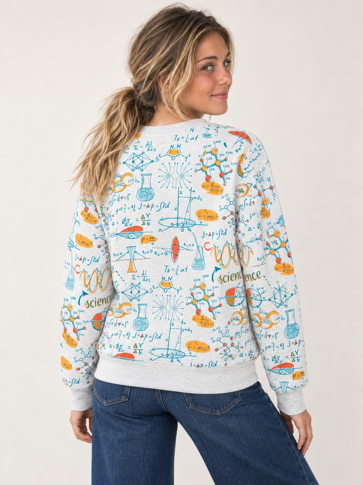 Science Sweatshirt back view on model