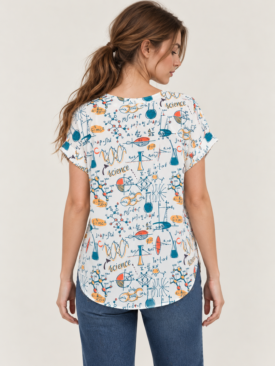 Science Top on model - back view