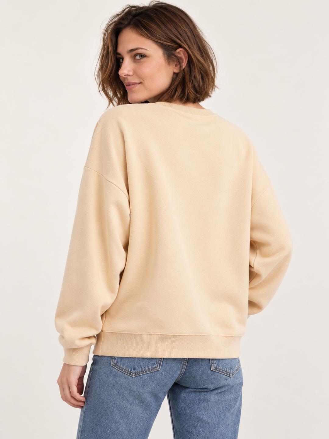 Shooting Star Pullover Sweatshirt Khaki — back view