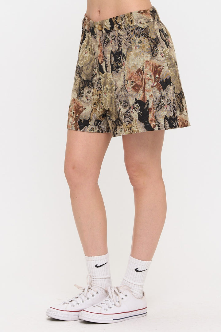 Cat Tapestry Shorts