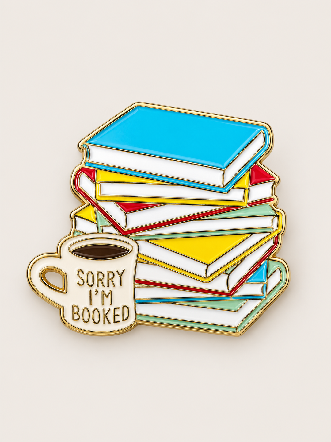 Sorry I’m Booked Pin shown on a warm neutral background