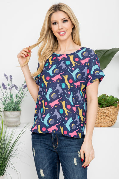 Space Cat Top