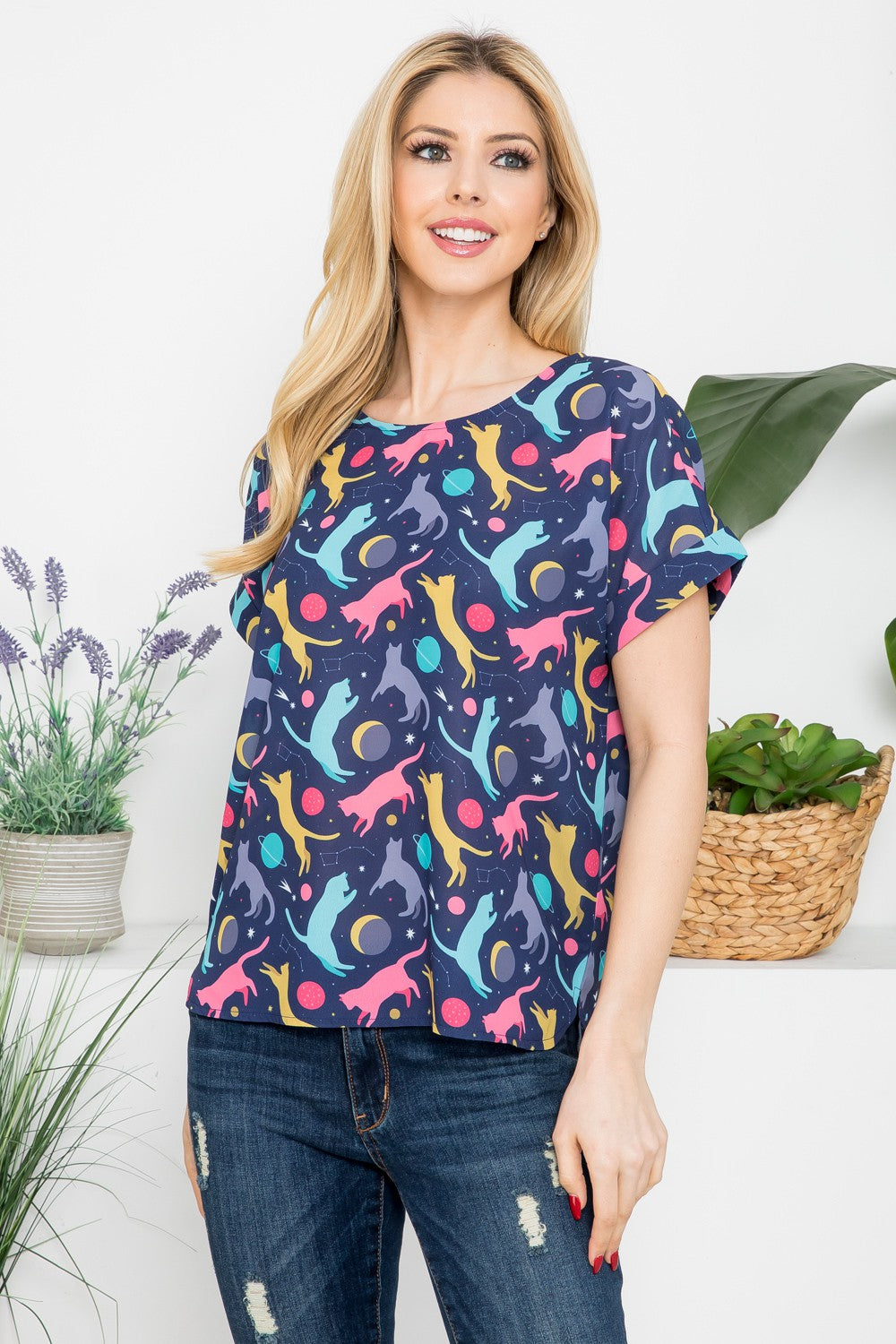 Space Cat Top