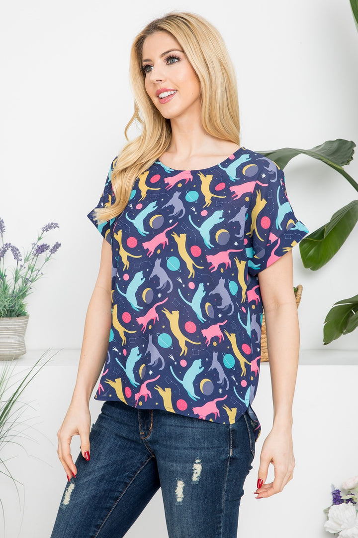 Space Cat Top