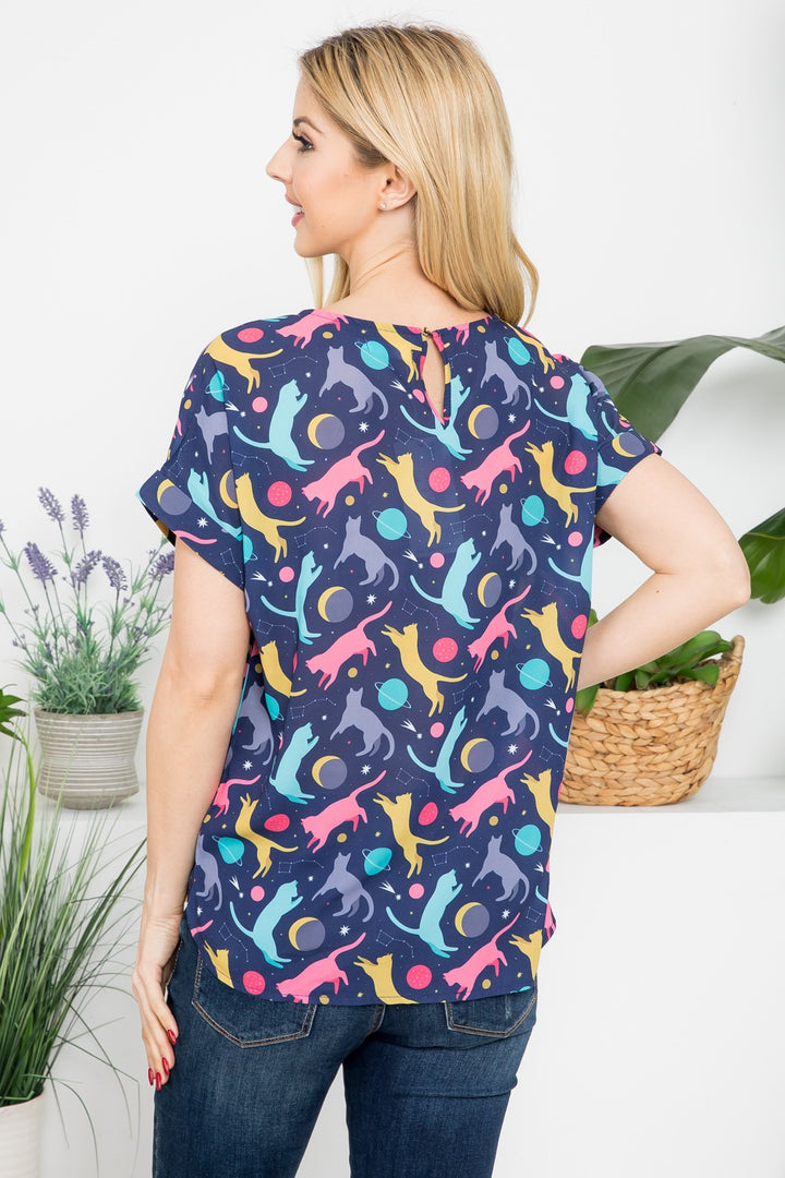 Space Cat Top