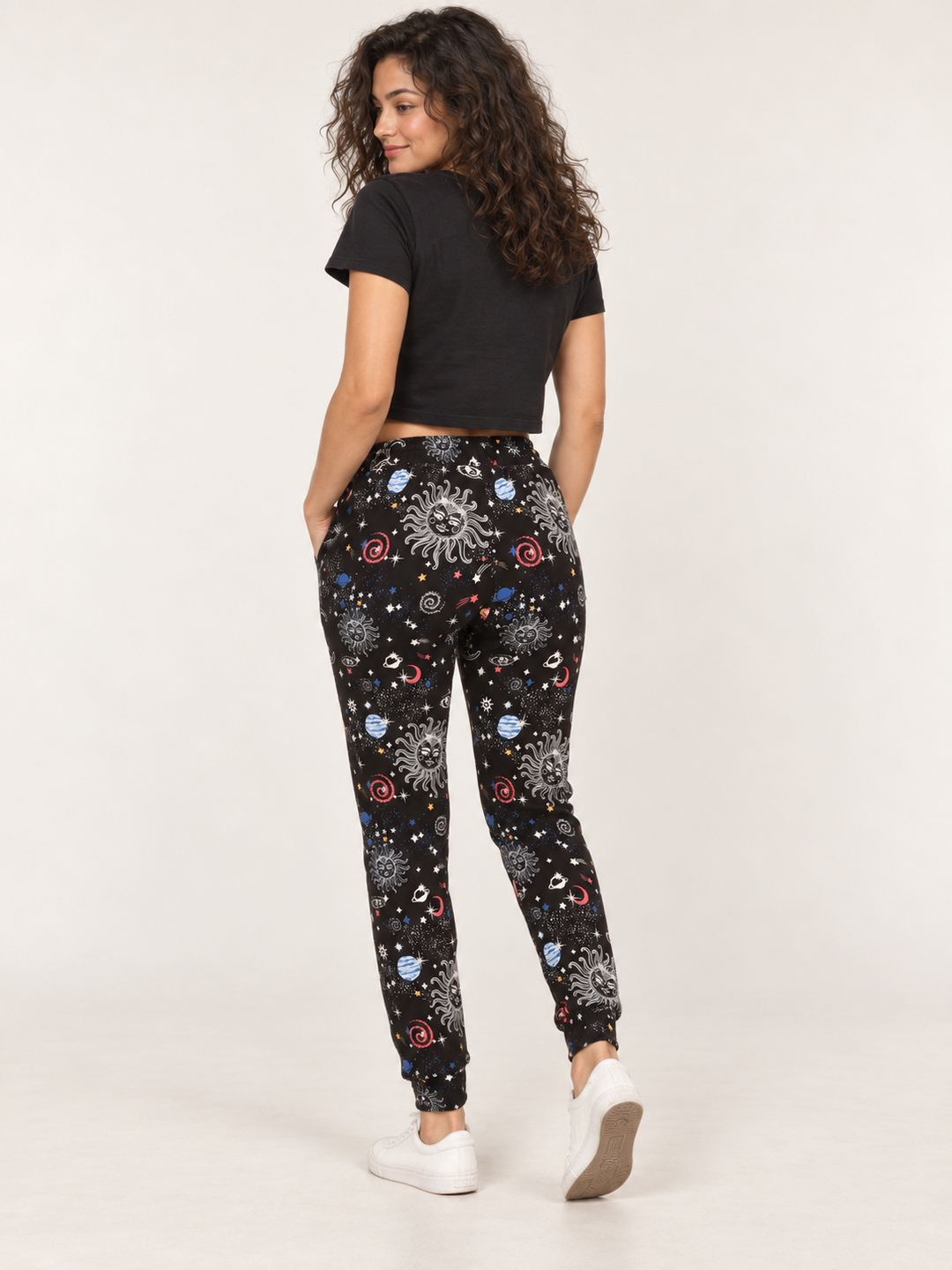 Space Sun Joggers modeled back view