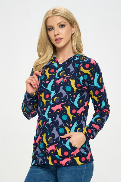 Space Cat Zip Up Hoodie