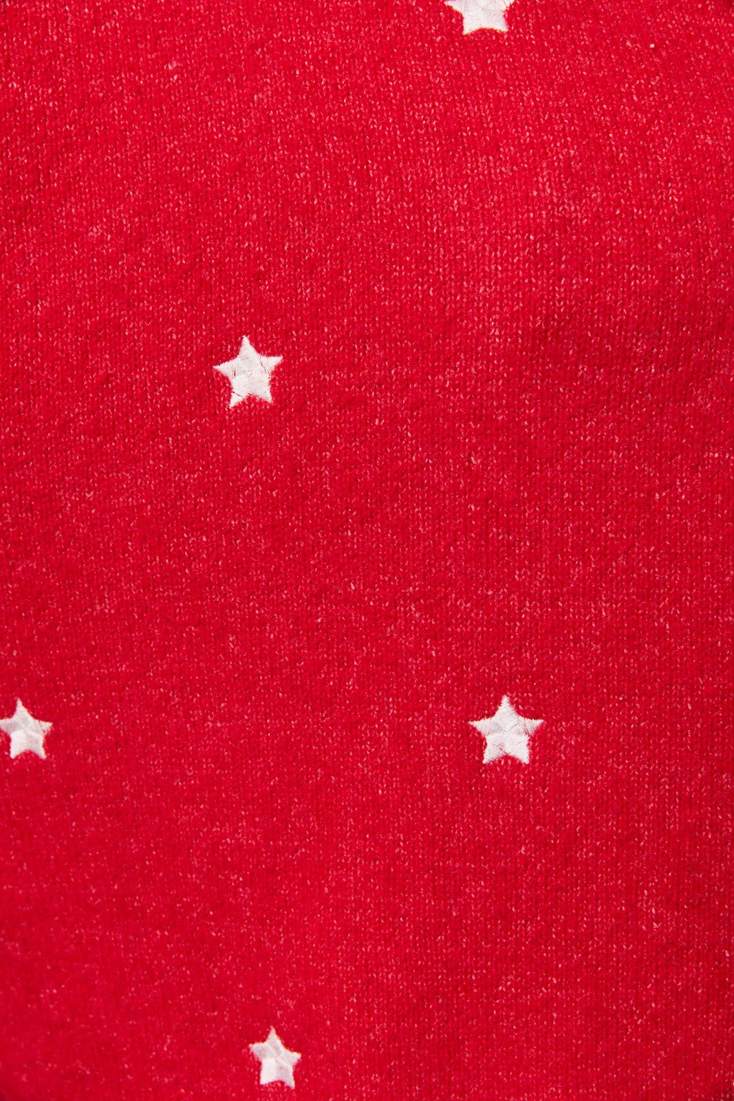 Embroidered Star Cardigan Red
