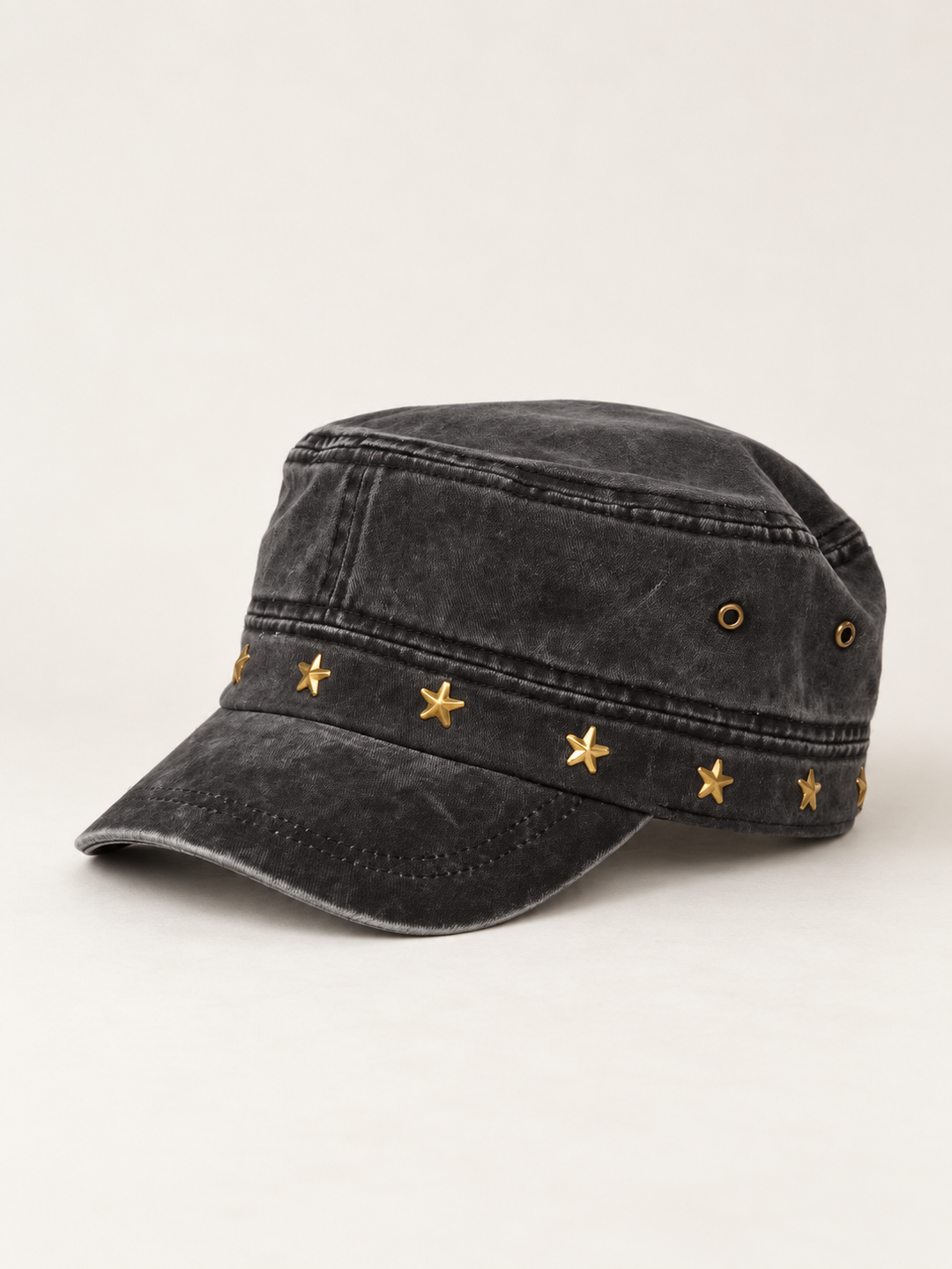 Star Studs Cadet Hat Black angled view