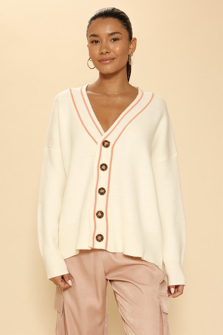 Strawberry Elbow Patch Cardigan
