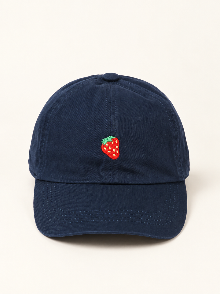 Strawberry Hat Navy front view